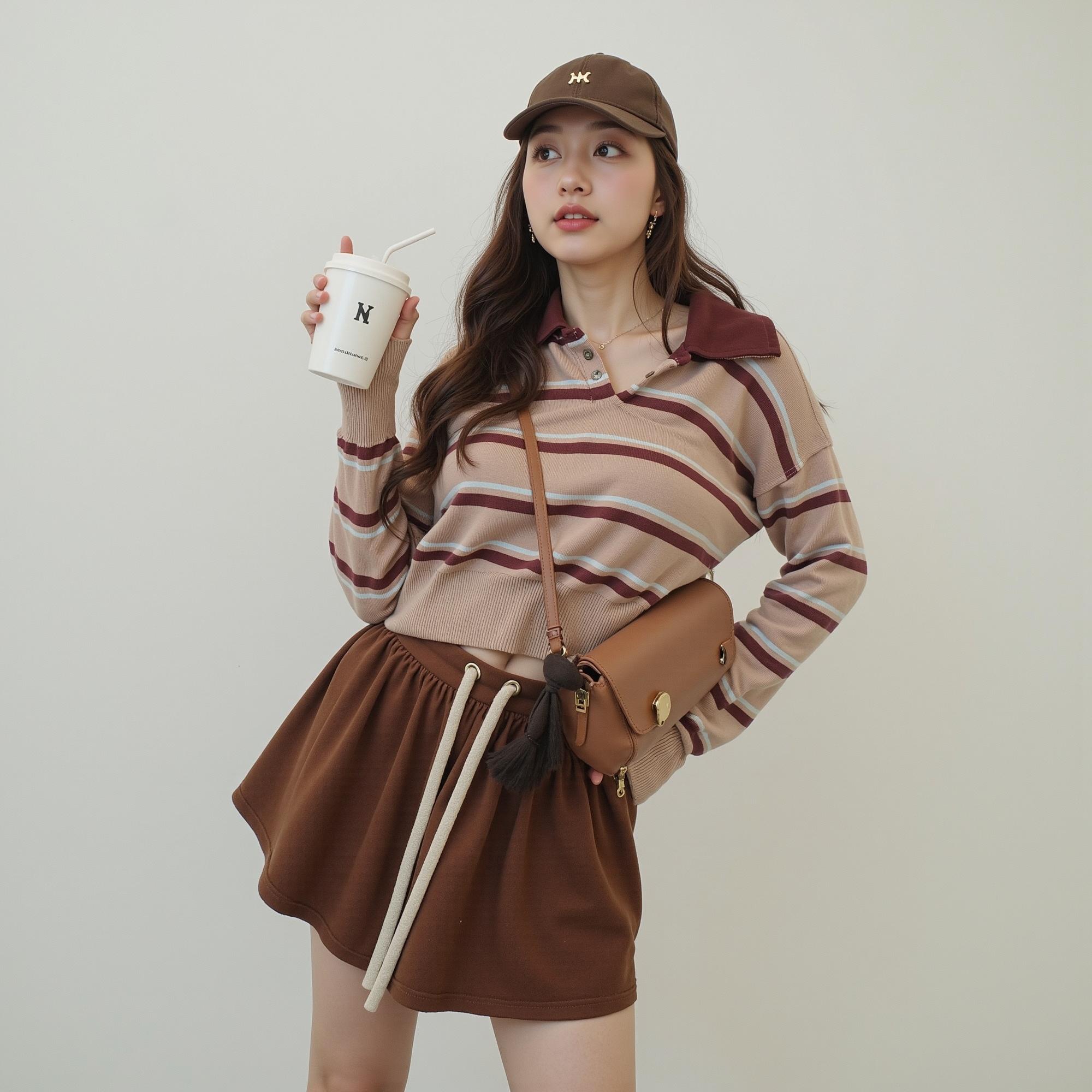 Loonnystore - AMY SKIRTS - กระโปรงผ้าหนังกลับ (มีซับใน)