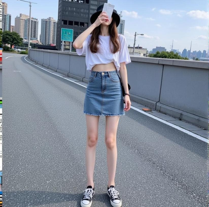 🔥พร้อมส่งในไทย🔥กระโปรงยีนส์เอวสูง มีกางเกงซับใน กระโปรงเอวสูงทรงเอS-XXL